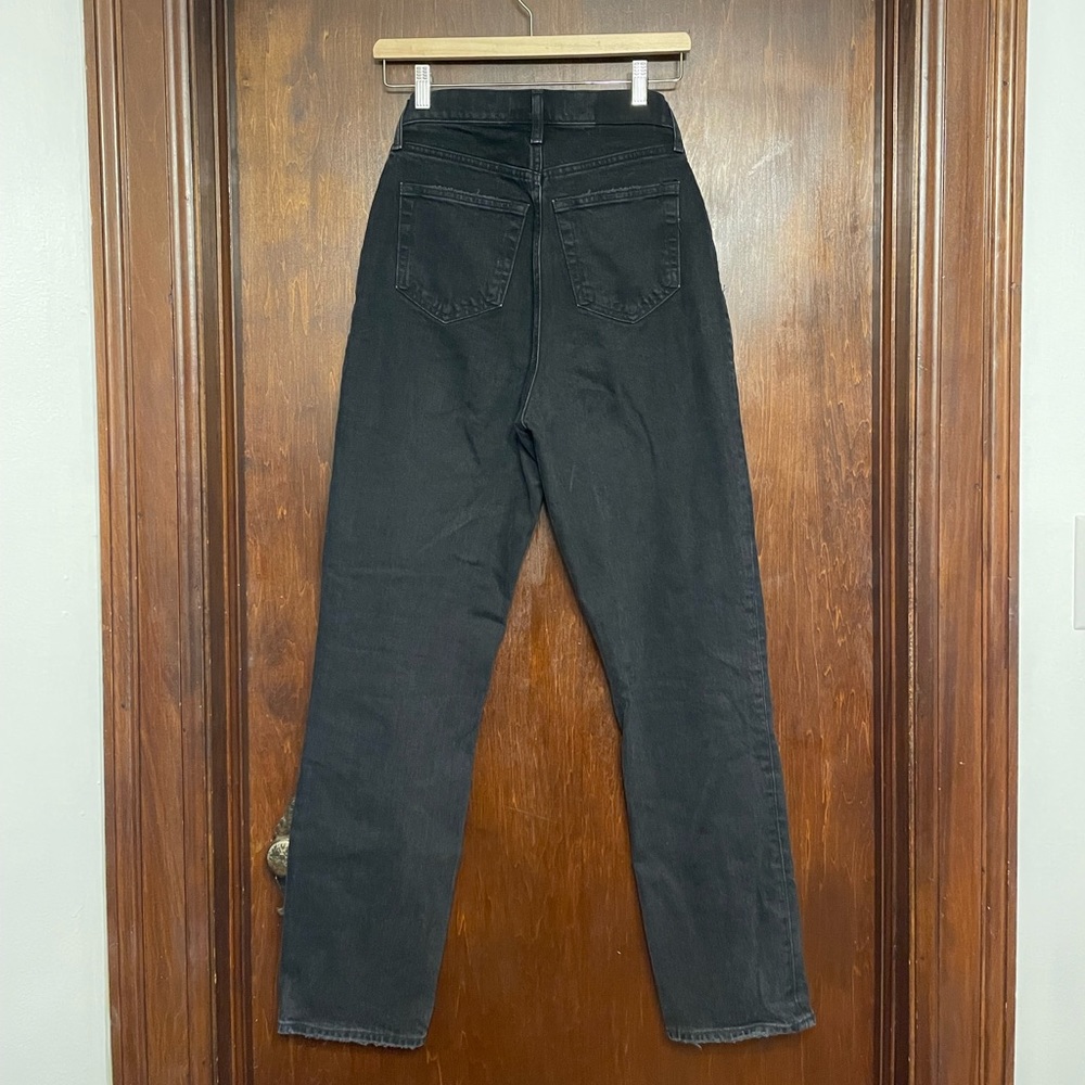 SOLD - Abercrombie Curve Love The Dad High Rise Jean w/ Criss-Cross Waistband - Picture 3 of 3